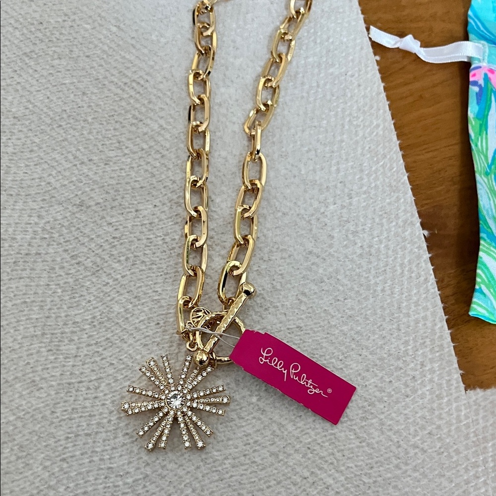 Lilly Pulitzer Gold Necklace with Starburst Charm